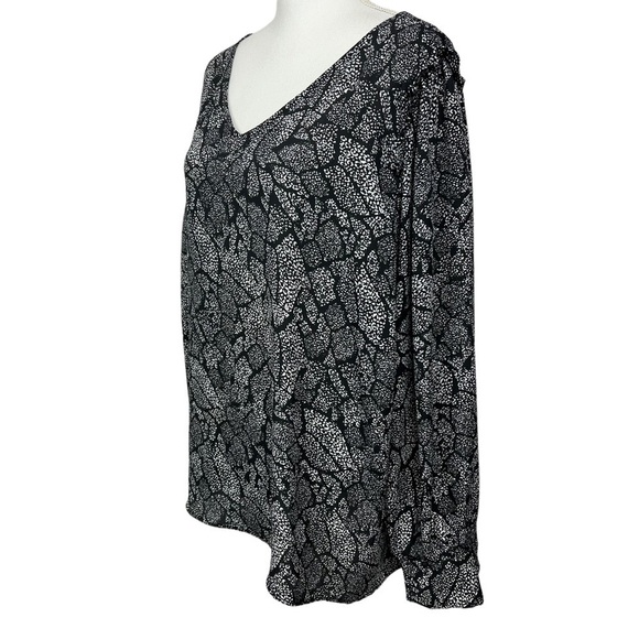 Zac & Rachel Women’s Pullover Top Sz 3X Multi Color Long Sleeve V-Neck - Picture 3 of 12